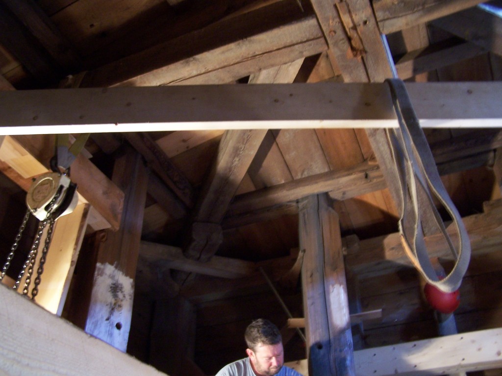 Shawn working in tower box Shawn working in tower box
