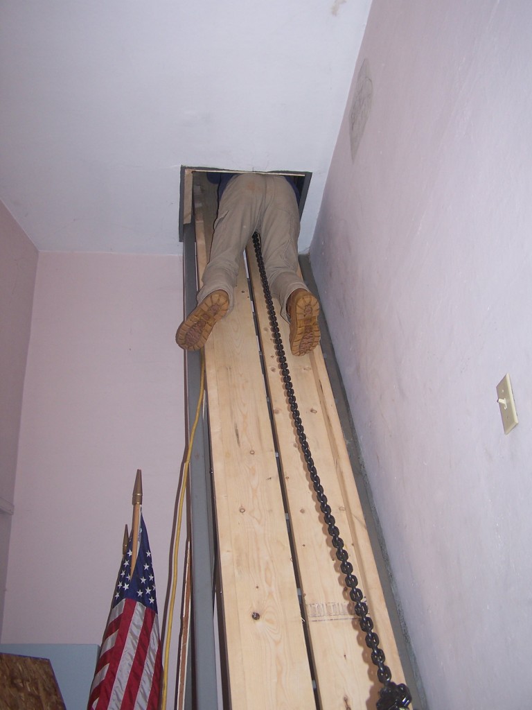 Inserting bed timber Inserting bed timber