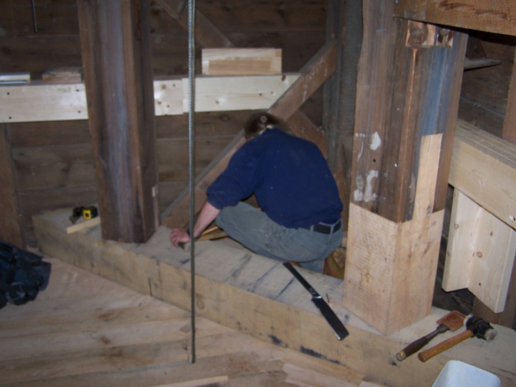 Tom, post fix, and bed timbers Tom, post fix, and bed timbers